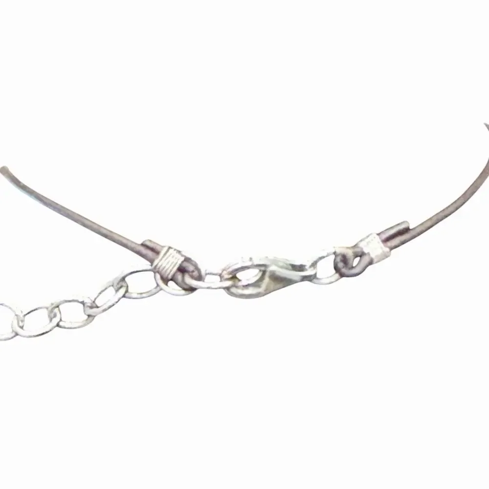 Raw Rose Quartz Pendant Necklace 925 Sterling Clasp Leather Cord Boho Adjustable